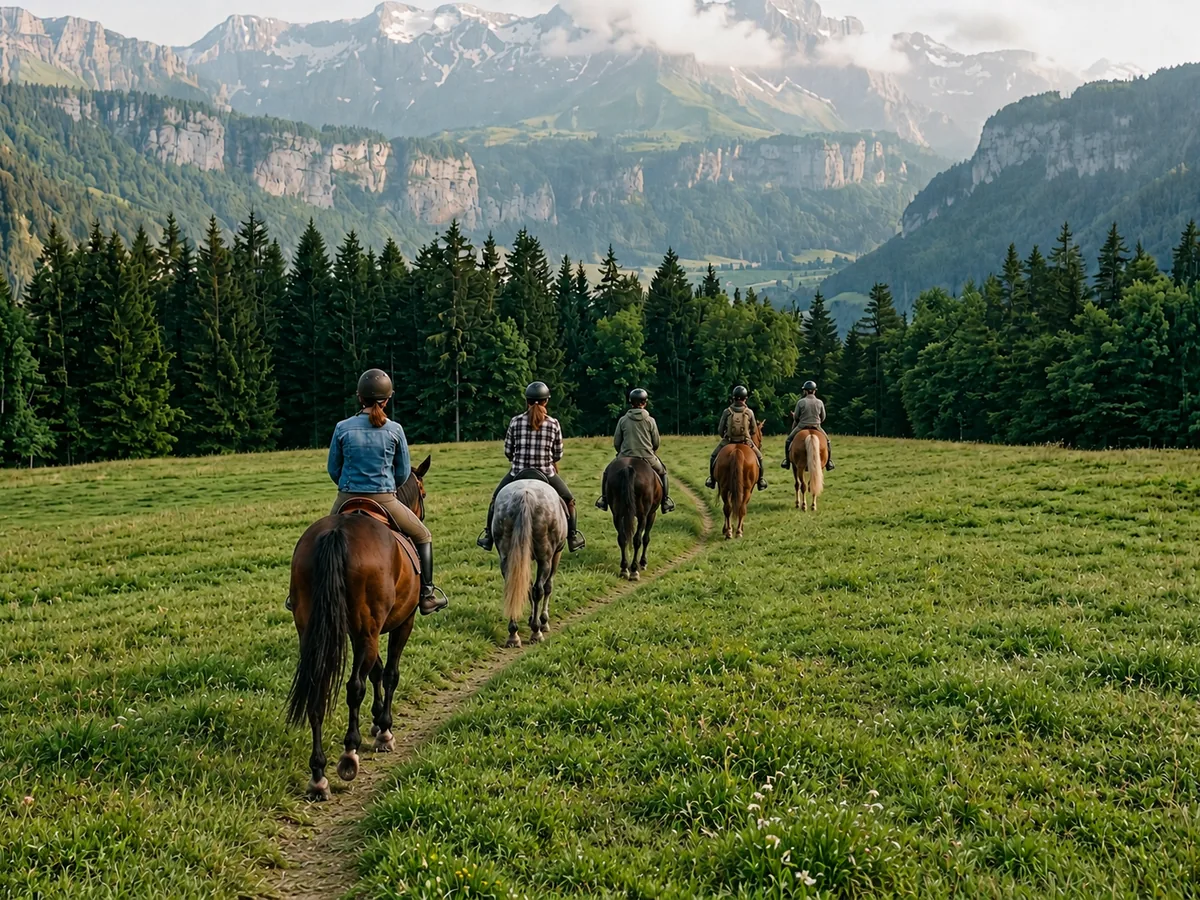 Balade à cheval en Haute-Savoie, autour de Bonne